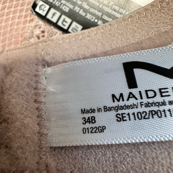 Maidenform Bra SE1102 Extreme Lift Push Up 5 Way convertible Wire 34B Blush 3478 - Picture 5 of 12